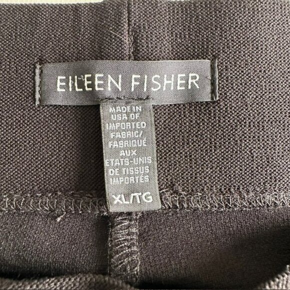 Eileen Fisher Black Full length wide leg pull on Pants Women's XL - Picture 6 of 8